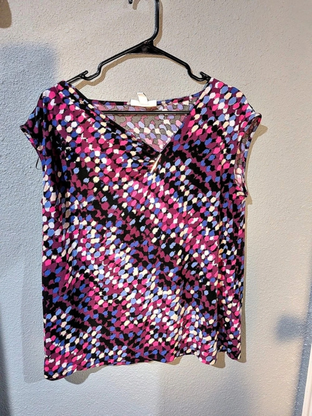 Abstract Print Blouse in Pink